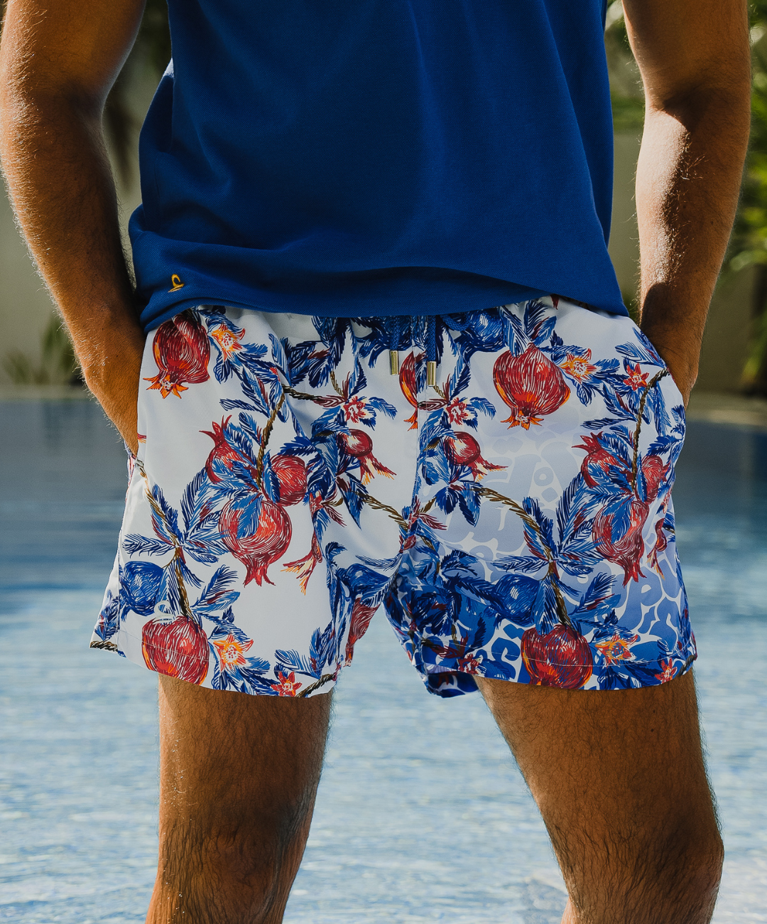 Blue Pomegranate Swim Shorts