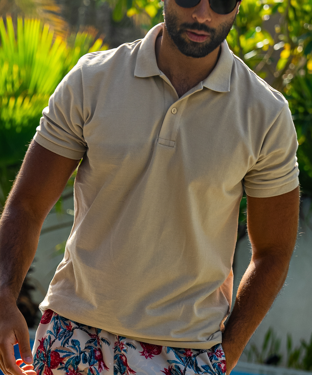 Beige Pomegranate Polo