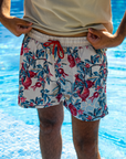 Beige Pomegranate Swim Shorts