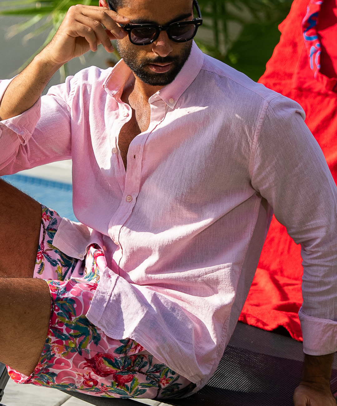 Pink Pomegranate Linen Shirt