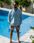 Blue Pomegranate Linen Shirt