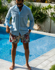 Blue Pomegranate Linen Shirt