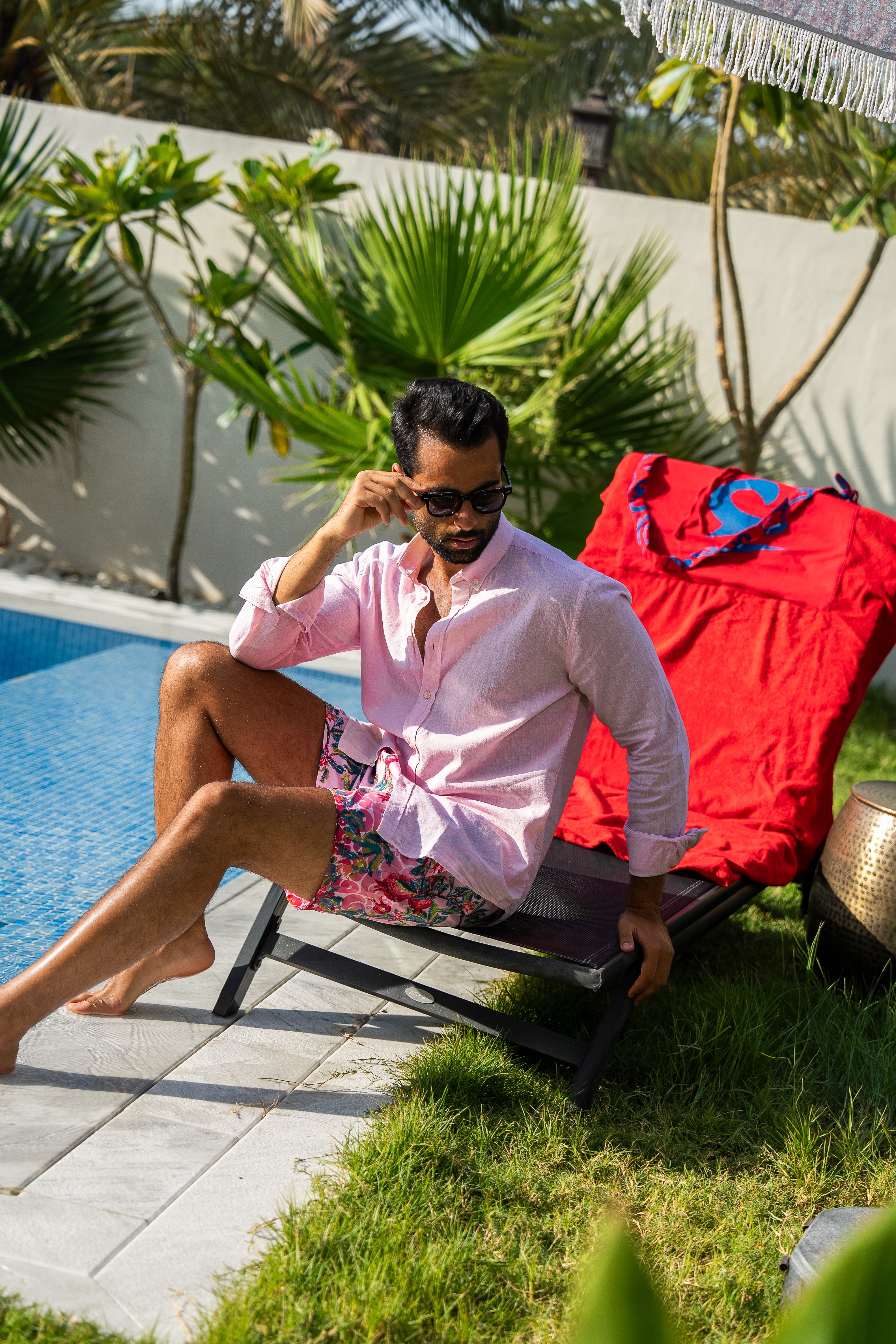 Pink Pomegranate Linen Shirt