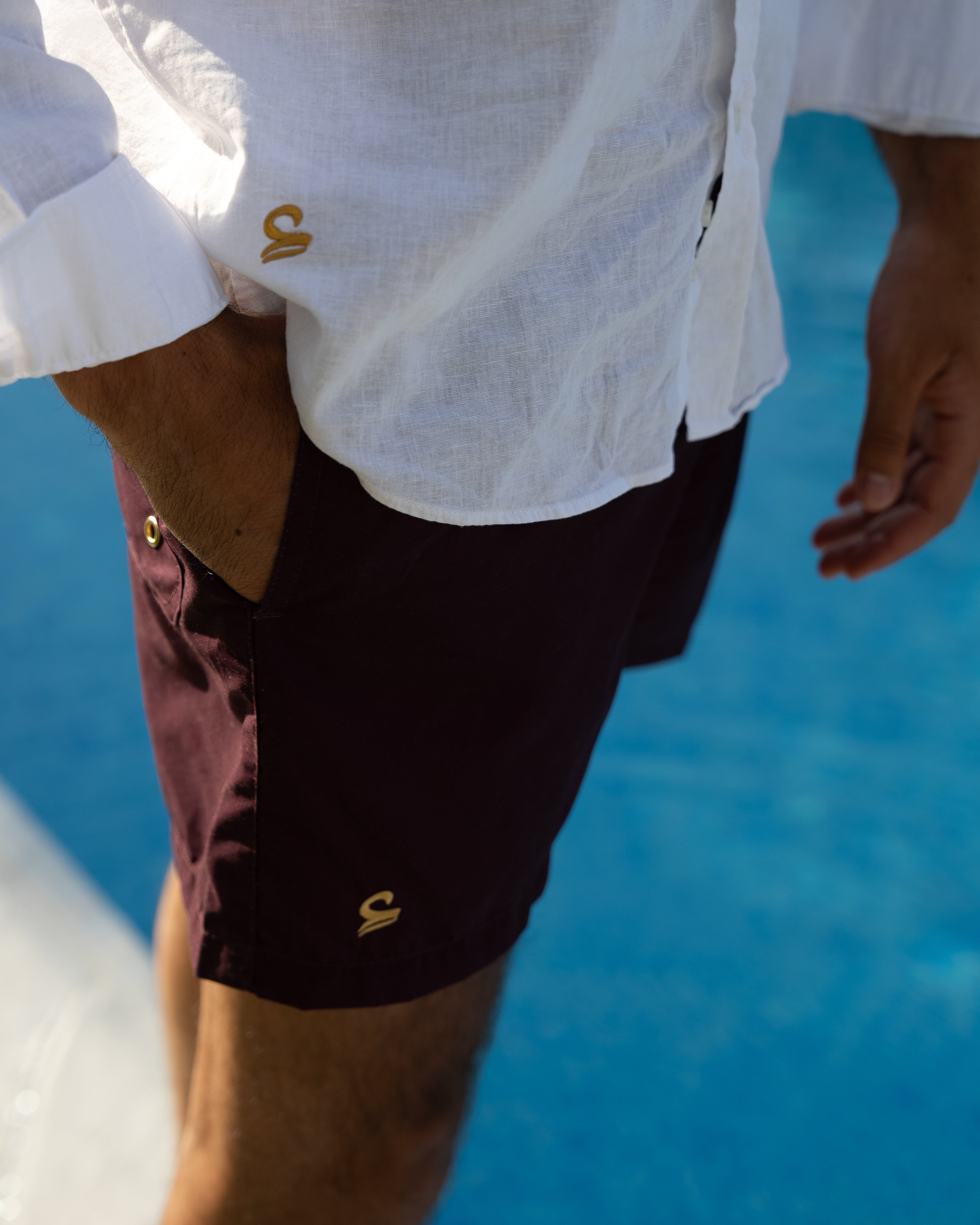 White Pomegranate Linen Shirt
