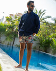 Navy Pomegranate Linen Shirt