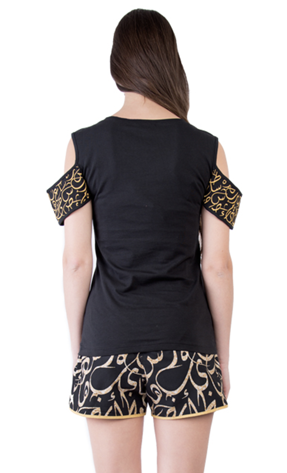 Black Calligraphy Women T-Shirt