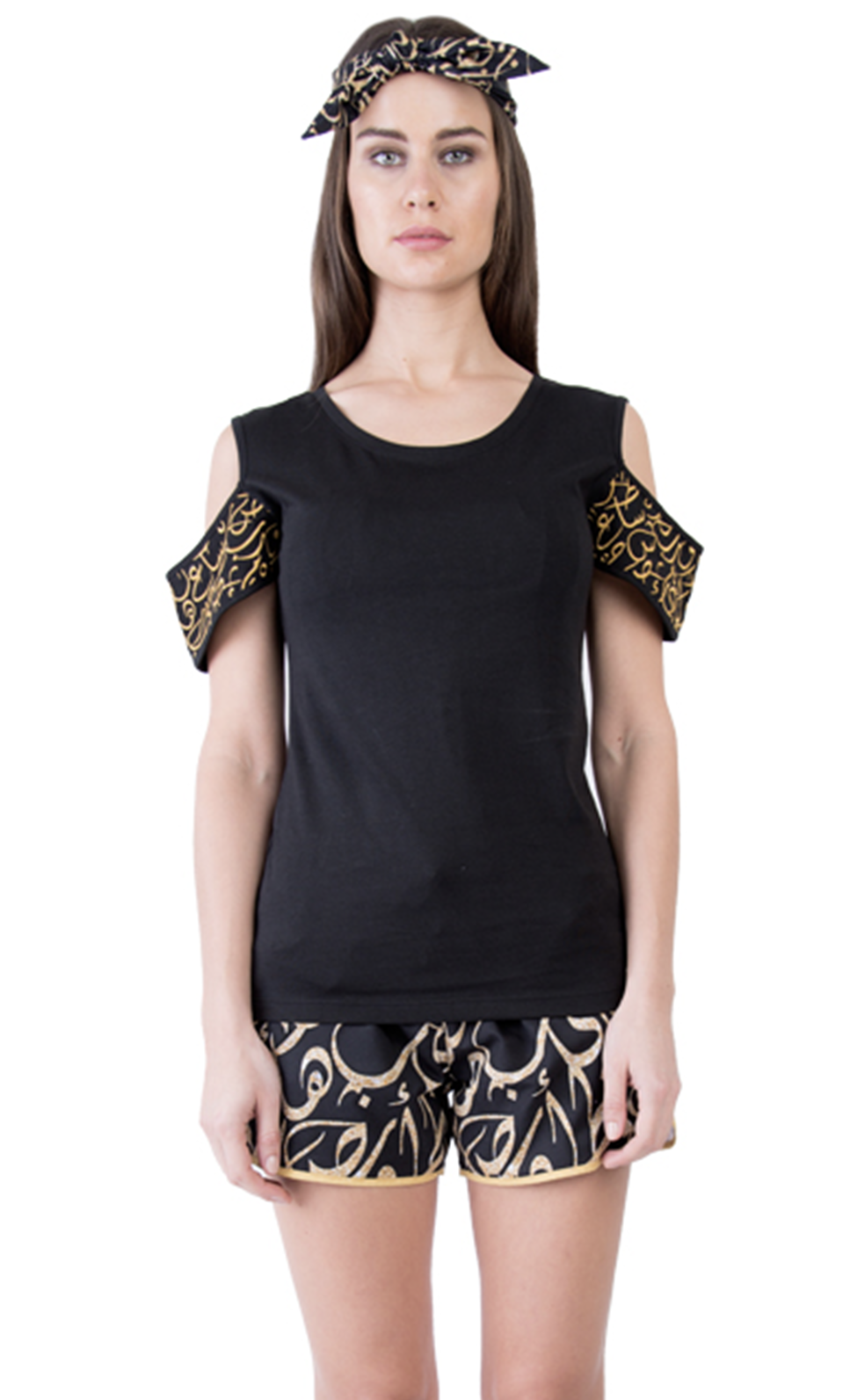 Black Calligraphy Women T-Shirt