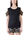 Black Calligraphy Women T-Shirt