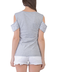 Grey Calligraphy Women T-Shirt