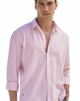 Pink Pomegranate Linen Shirt