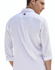 White Pomegranate Linen Shirt