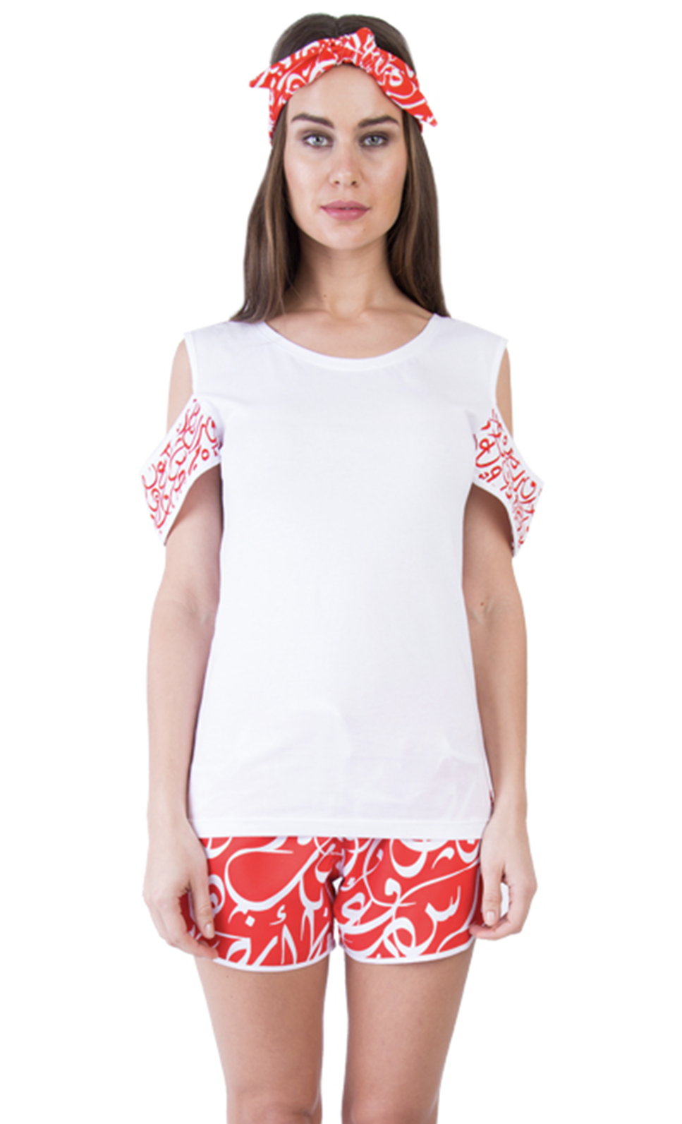 White Calligraphy Women T-Shirt