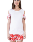 White Calligraphy Women T-Shirt